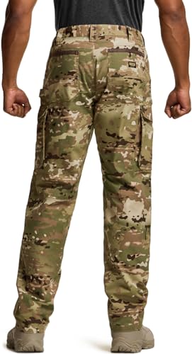 Image of CQR Men's Quick Dry Work Pants, Water Resistant Outdoor Tactical Pants, Lightweight Stretch Cargo Hiking Pants