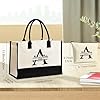 FIDWALL Personalised Canvas Tote Bag & Makeup Bag Gift Set - Custom Initial & Name (Mum, Bridesmaid, Teacher, Best Friend) - Perfect for Beach, Travel, Work, Shopping #2