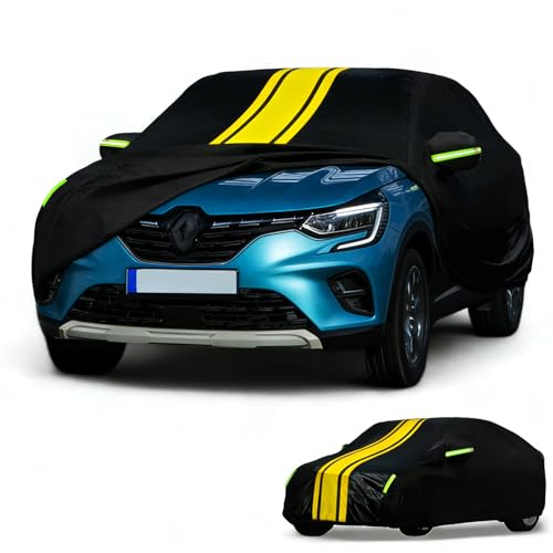 Telo Copriauto per Auto Impermeabile per Renault Clio V6 Sport 2001–2005 Materiale doppio strato di alta qualità - Realizzato con uno strato esterno in poliestere resistente e antistrappo, questo telo copriauto offre una protezione impermeabile e antivento superiore. La fodera interna in morbido cotone antigraffio assicura che la vernice del veicolo rimanga intatta.