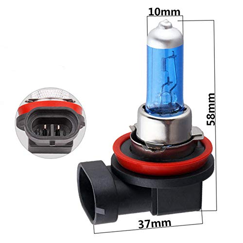 Iusun 2pcs Bright H11 100W 12V 6000K Xenon Gas Halogen Headlight White Light Lamp Bulb Car Decorative Car Replacement Lamp Accessory - Thumbnail 3