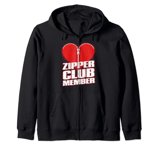 Zipper Club Official Member Open Heart Surgery Survivor Zip Hoodie