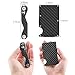 Minimalist Wallet for Men Carbon Fiber Card Holder Money Clip RFID Blocking Slim Front Pocket Wallets with Key Holder