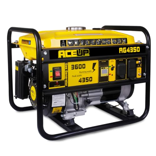 Aceup Energy 4350 Watt Gas Generator for home use, Portable