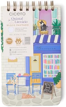BLOCO WIRE-O QUINTAL LITERÁRIO PAUTADO 12X20 LIVRARIA