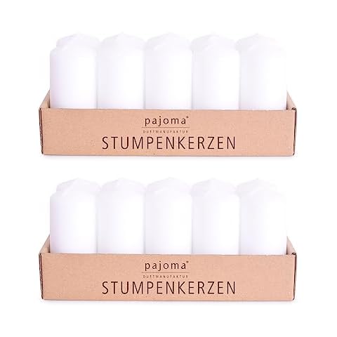 Bougies piliers blanches Pajoma Cover