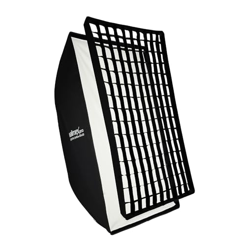 Walimex pro Essential Softbox 80 x 120 cm, rotative à 360°, Montage Facile, avec Grille, Adaptateur Bowens et Sac de Transport, idéale pour la Photographie de Produits et de Personnes