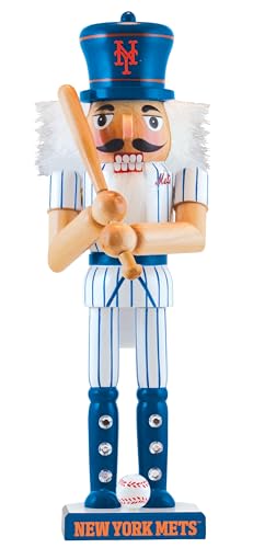 Masterpieces Game Day - MLB New York Mets - Team Painted Wood Nutcracker
