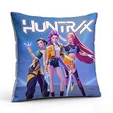 Ugecl Demon Hunters Pillows, Kpop Group Themed, Unique Designs, Soft Decorative Pillows for Fans, Bedroom & Gifts(16x16)