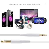 Zamienne męskie kable jack stereo 3,5 mm - 2,5 mm do słuchawek Bose oe2 / oe2i / AE2 / QC25 QC35 (białe)