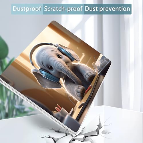 Image of Tuiklol for MacBook Air 13 inch Case M5 2026 M4 2025 M3 2024 M2 2022 Release Model A3449 A3240 A3113 A2681,Plastic Hard Shell Cover for MacBook Air 13.6 with Touch ID, Elephant