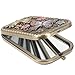 Beaupretty Vintage Compact Makeup Mirror Portable Double-Sided Foldable Metal Pocket Mirror for Purse & Travel