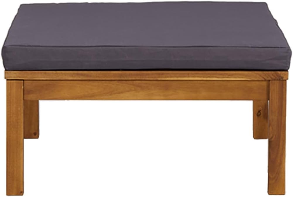 3 Piece Patio Lounge Set with Dark Gray Cushions Acacia Wood, Patio Sofas, Sectional Sofa Units