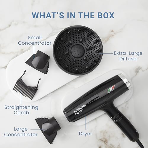 Image of BaBylissPRO Nano Titanium Professional Italian High-Speed Falco Hair Dryer - 2000 watts and Ionic