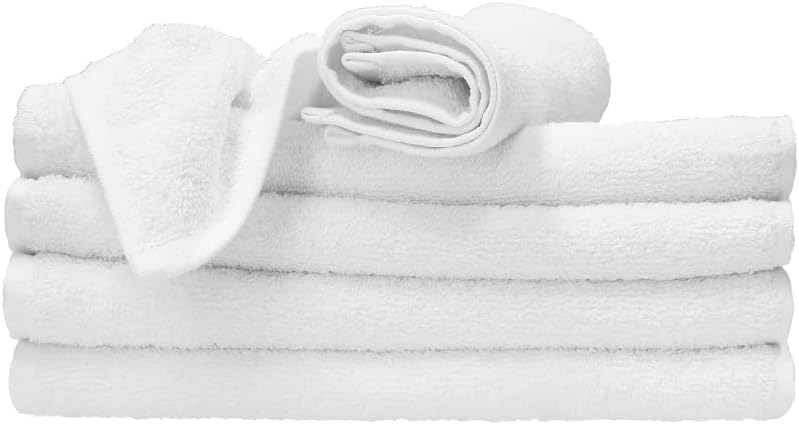 Lot 3 Serviettes Hôtel Blanche 50x100 Cm 550 G/m² - 100% Coton Éponge Premium, Qualité Pro