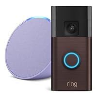 Ring Battery Video Doorbell (Venetian Bronze) and Echo Pop (Lavender Bloom)