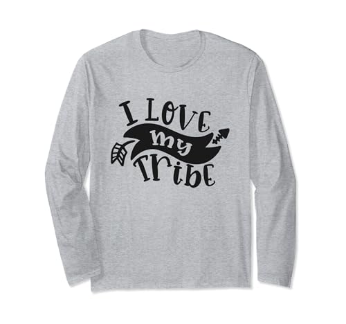 Me encanta mi tribu, linda y divertida reunión familiar Manga Larga