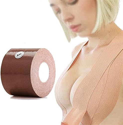 YZBEDSET 5M Body Invisible Bra Women Boob Tape Nipple Cover DIY Breast Lift Tape Push Up Sticky Bra Lift Up Boob Tape 1 Roll, 5M5Cm