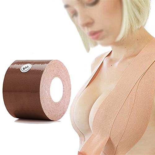 Yzbedset 5M Body Invisible Bra Women Boob Tape Nipple Cover Diy Breast Lift Tape Push Up Sticky Bra Lift Up Boob Tape 1 Roll, 5M5Cm #TOP2