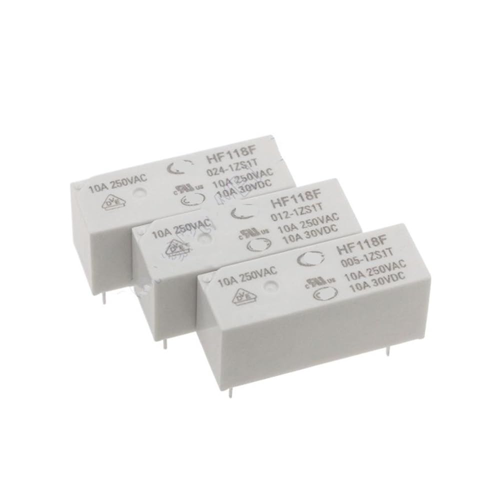 Motocicleta Relé 10 Uds HF118F Relé De Potencia 5V 12V 24V 48VDC 5Pin 10A C HF118F-005-1ZS1T HF118F-012-1ZS1T HF118F-024-1ZS1T(HF118F-048-1ZS1T)