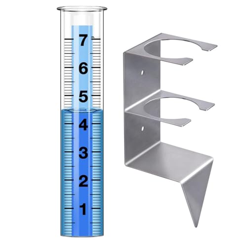 Zibeem Pluviomètre numérique, jauge d'eau pour la pluie | Pluviomètre avec piquet | Jauge à neige réutilisable de 8,38 pouces, pluviomètre résistant au gel pour les cours, les pelouses, les allées,