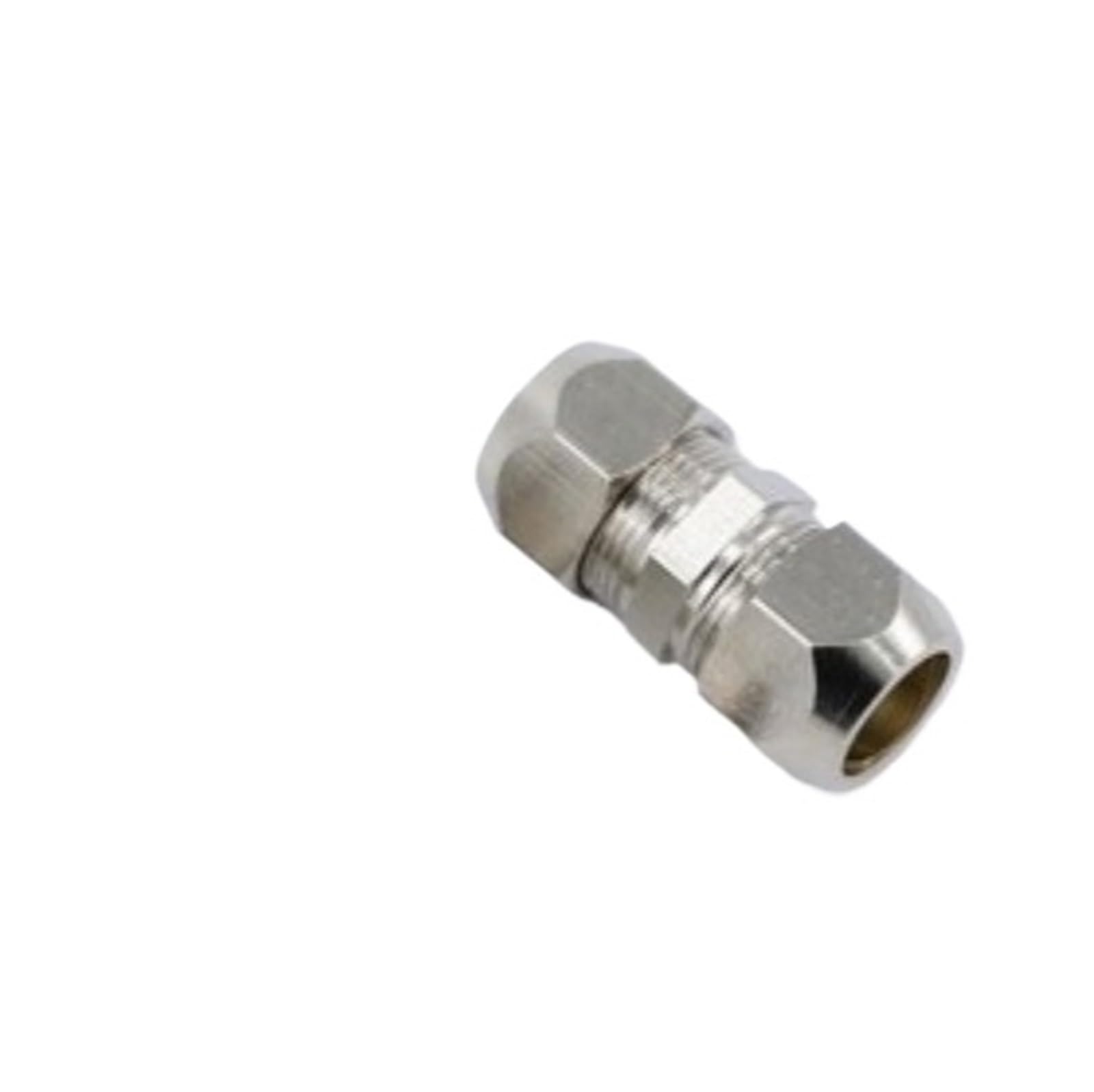 Compression Ferrule Tube Fitting 4-16mm Brass Pipe Double Card Set Copper Joints Tubing Nut Lock Double Straight(OD tube 8mm to 12mm)