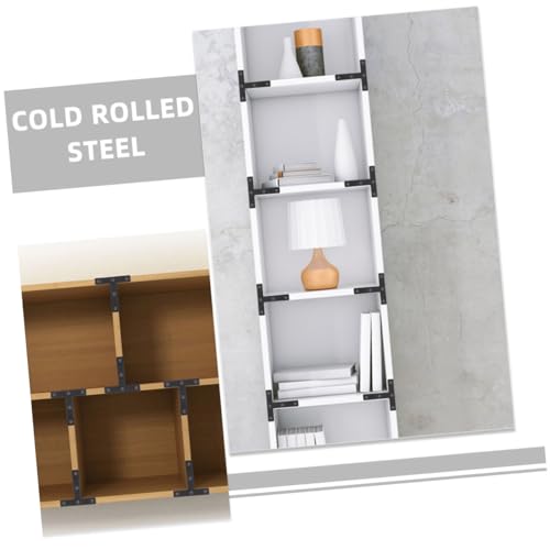 Équerres plates acier support T étagère plaque fixation bois meubles 30pcs - 8