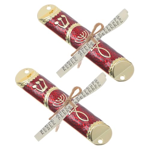 Apprezzamento culturale: mostra il tuo rispetto per la cultura ebraica con questa mezuzah in metallo dal design meraviglioso, un oggetto d'arredo, mezuzah per porta, mezuzah ebraica