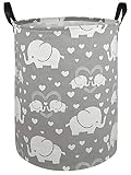 DUYIY Canvas Storage Basket with Handle Large Organizer Bins for Dirty Laundry Hamper Baby Toys Nurs