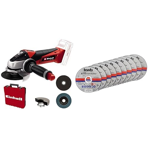 Einhell Amoladora angular con batería TE-AG 18/115 Li-Solo Acc Po...