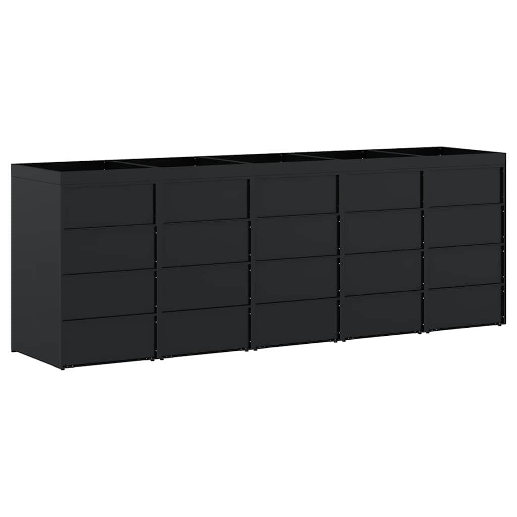 Almacenamiento de Cubos Wheelie para 5 Cubos Negro,Casa y jardín,Productos del hogar,Accesorios para contenedores de residuos,Soportes para contenedores de residuos,116.2kg-3394741