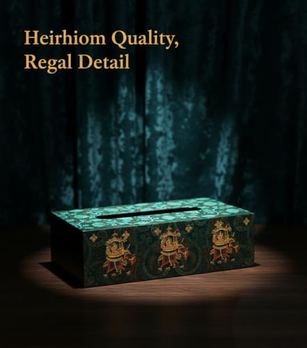 Image of Reinvention Factory Wooden Tissue Box Holder for Dining Table | Decorative Napkin Dispenser for Home, Office & Car | Wooden Tissue Paper Box for Living Room & Bathroom Decor(9 x 5 x 2.7 inch)