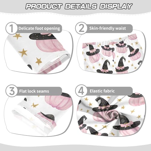 senya Girls Printed Leggings Yoga Pants Pumpkin Star Magic Hat Pattern for Kids in 4t to 10 Years, 4T3