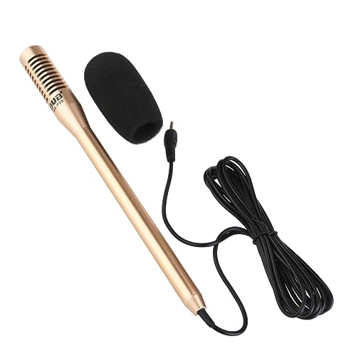 Micrófono con cable para teléfono celular y computadora en videoentrevistas