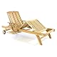 Verstellbare Gartenliege aus Holz Divero Teneriffa