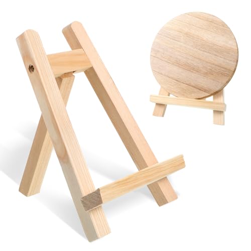 Xthrotsenk Kleine Staffelei Für Den Tisch Staffelei Klein Mini-Staffelei Holz 15x20cm Tischstaffelei Holz Mini Staffeleienholz Für Den Tisch Bilderrahmen Malerei
