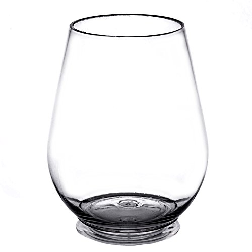 4 oz Stemless Plastic Miniature Wine Goblets (Pack of 8)