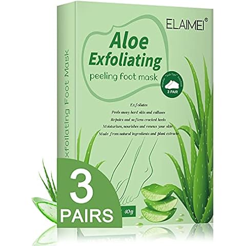 Foot Peel Mask - 3 Pack Foot Mask for Dry Cracked Feet Removes Dead Skin, Exfoliator Feet Peeling Mask for Soft Baby Feet with Natural Ingredients, Aloe Baby Feet Foot Peel Repairs Rough Heels Cover