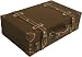 Wald Imports 70012/MD Brown Faux Leather Suitcase Storage