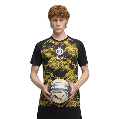 PUMA Herren BVB Warm Up Jersey Trikots Puma Schwarz-schnelleres Gelb L EU
