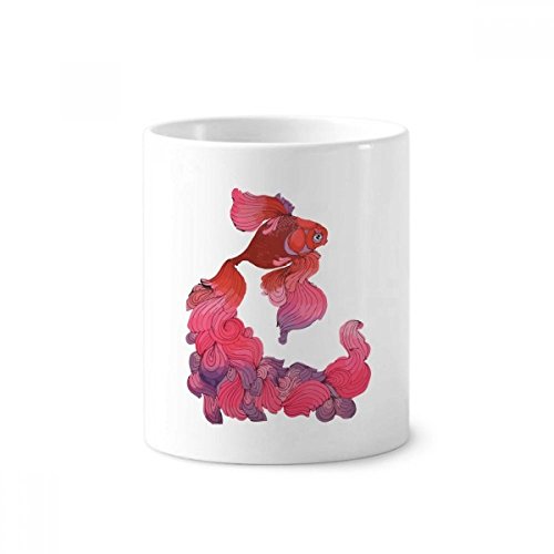 Gobelet brosse à dents cyprinoid rouge rose violet céramique blanche porte-stylo tasse 350ml