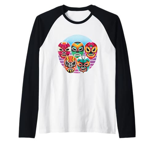 Máscara de lucha libre mexicana I Cool Lucha Libre Mexicana Camiseta Manga Raglan