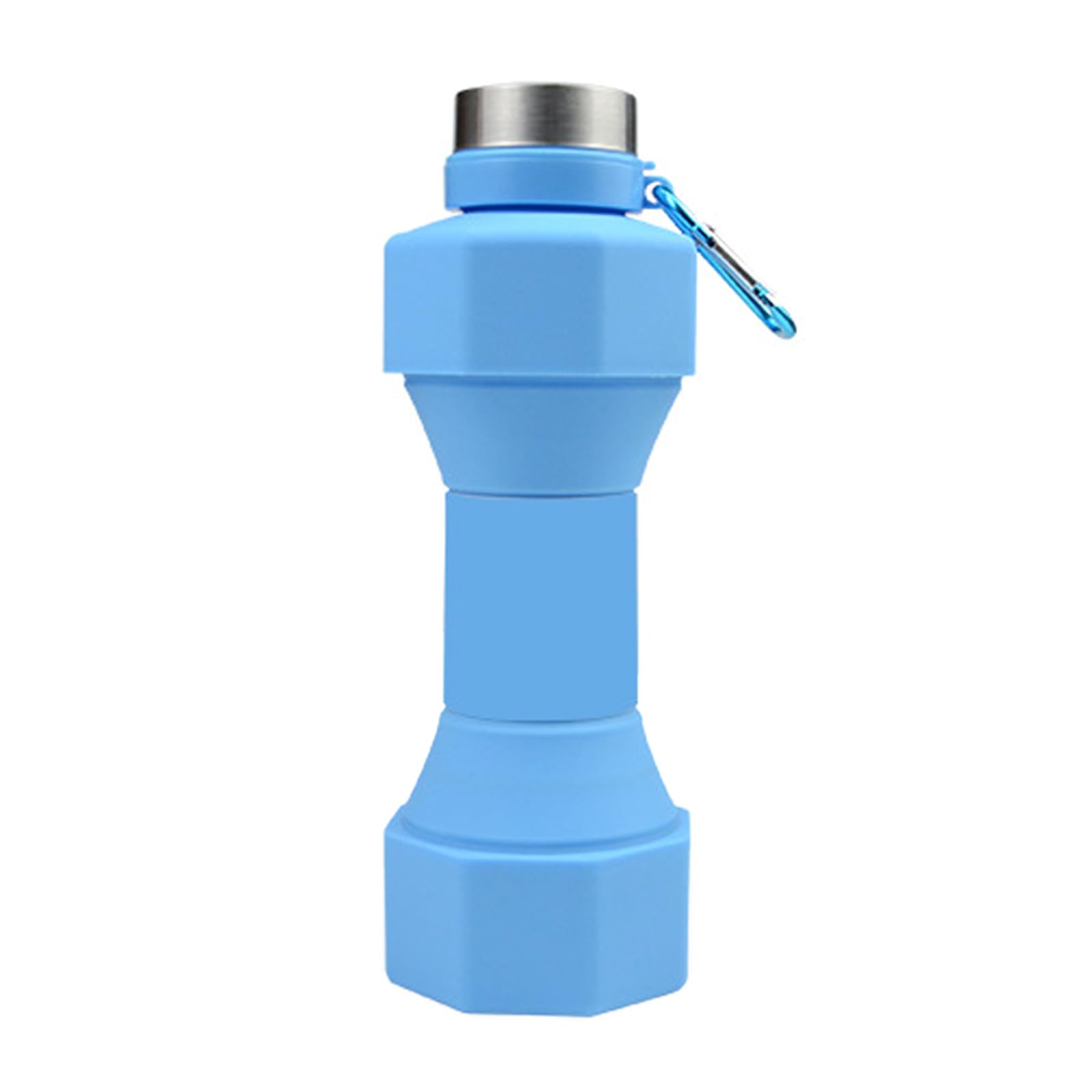 OVERTOYOU Sport-Trinkflasche, 650 ml, modische Form, faltbar, lebensmittelechtes Silikon, Wasserflasche