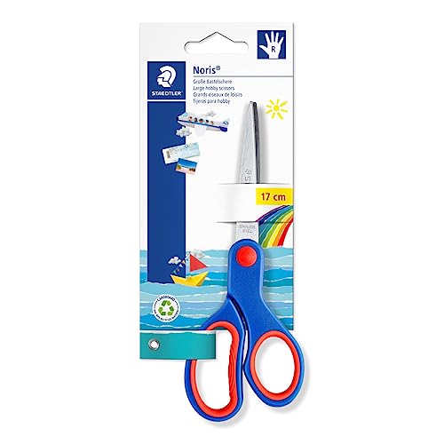 Staedtler Noris Club 96517NBK - Tijeras para niños (17 cm, mango ergonómico, acero inoxidable)