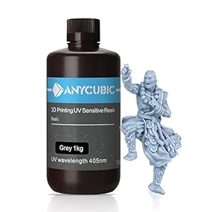 ANYCUBIC 3D Printer Resin 1KG, Standard 405nm UV Fast Curing Photopolymer Resin with High Precision and Low Shrinkage…