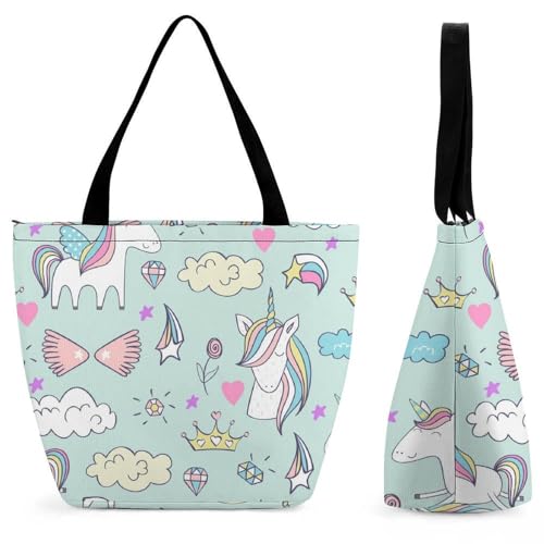 Sac de voyage nuages licornes grand volume avec base renforcée de 18cm