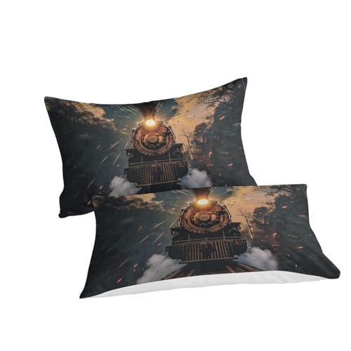 Train à Vapeur parure de lit 3d pour décorer une chambre d'enfant avec couette 200x200