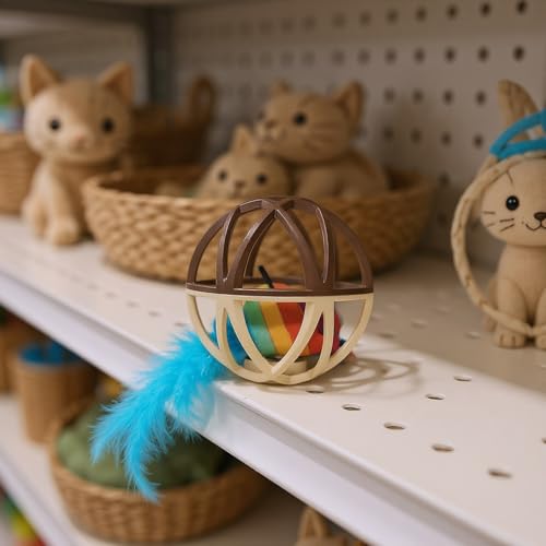 Générique Katzenspielzeug- Spielzeug zur Bereicherung des Balls mit Sound, Indoor- Spielzeug, Kätzchen, Zubehör für Hunde, Welpen, Übung, Stimulation, Jagd, Langeweile, Weihnachten-8