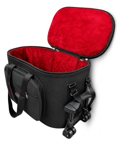 Image of Malav Tabla Fiber Sheet Hard Case Bag with Trolley (Flight Case) having padding all sides