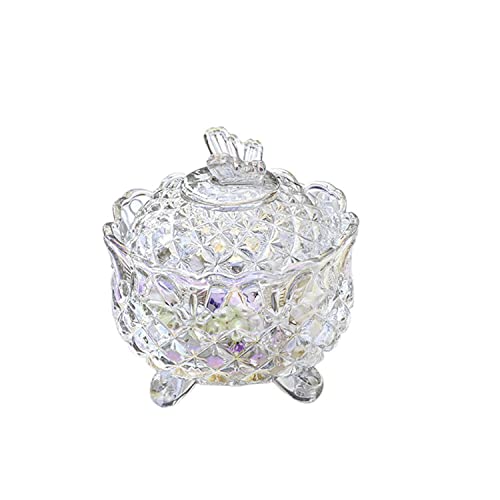 Azucarero de cristal con tapa de mariposa, hermoso tarro de cristal para dulces, para cumpleaños, día de San Valentín, inauguración de la casa, Acción de Gracias y Navidad