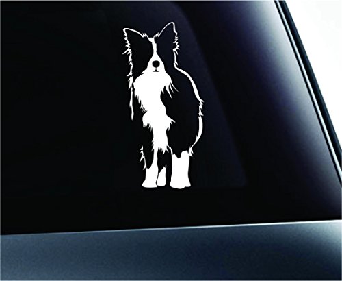 ExpressDecor Border Collie Silhouette Symbol Decal Paw Print Dog Puppy Pet Family Breed Love Car Truck Sticker Window (White) ExpressDecor Border Collie Silhouette Symbol Decal Paw Print Dog Puppy Pet Family Breed Love Car Truck Sticker Window (White)